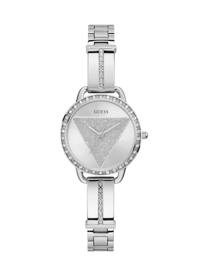 GUESS ساعة كواتز للنساء من غس بتصميم فضي GW0914L1 - Image 1